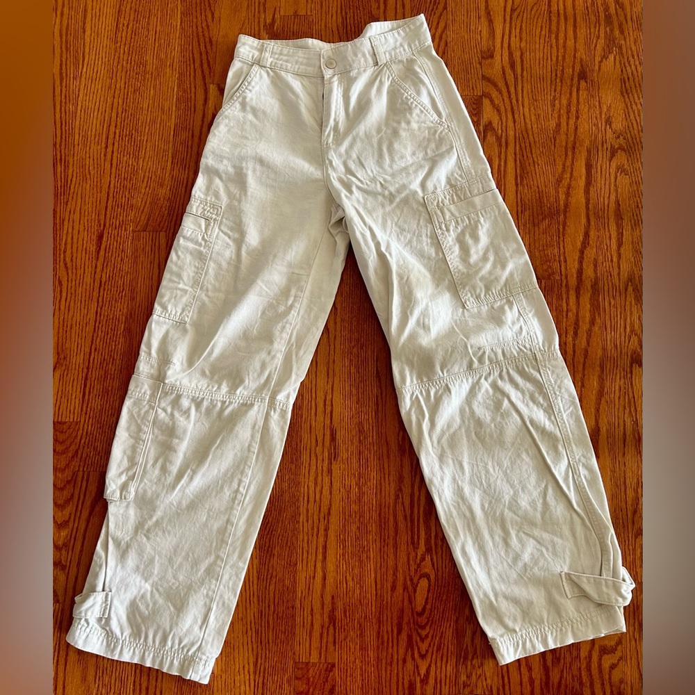 Women Classic White Cargo Pants